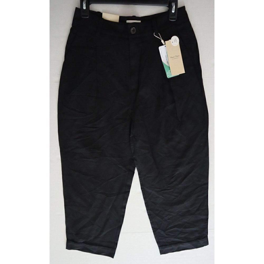 Part Two 30306818 Women's Sz 36 Black PanitaPW Hi-Waist Casual Ankle Pants $130